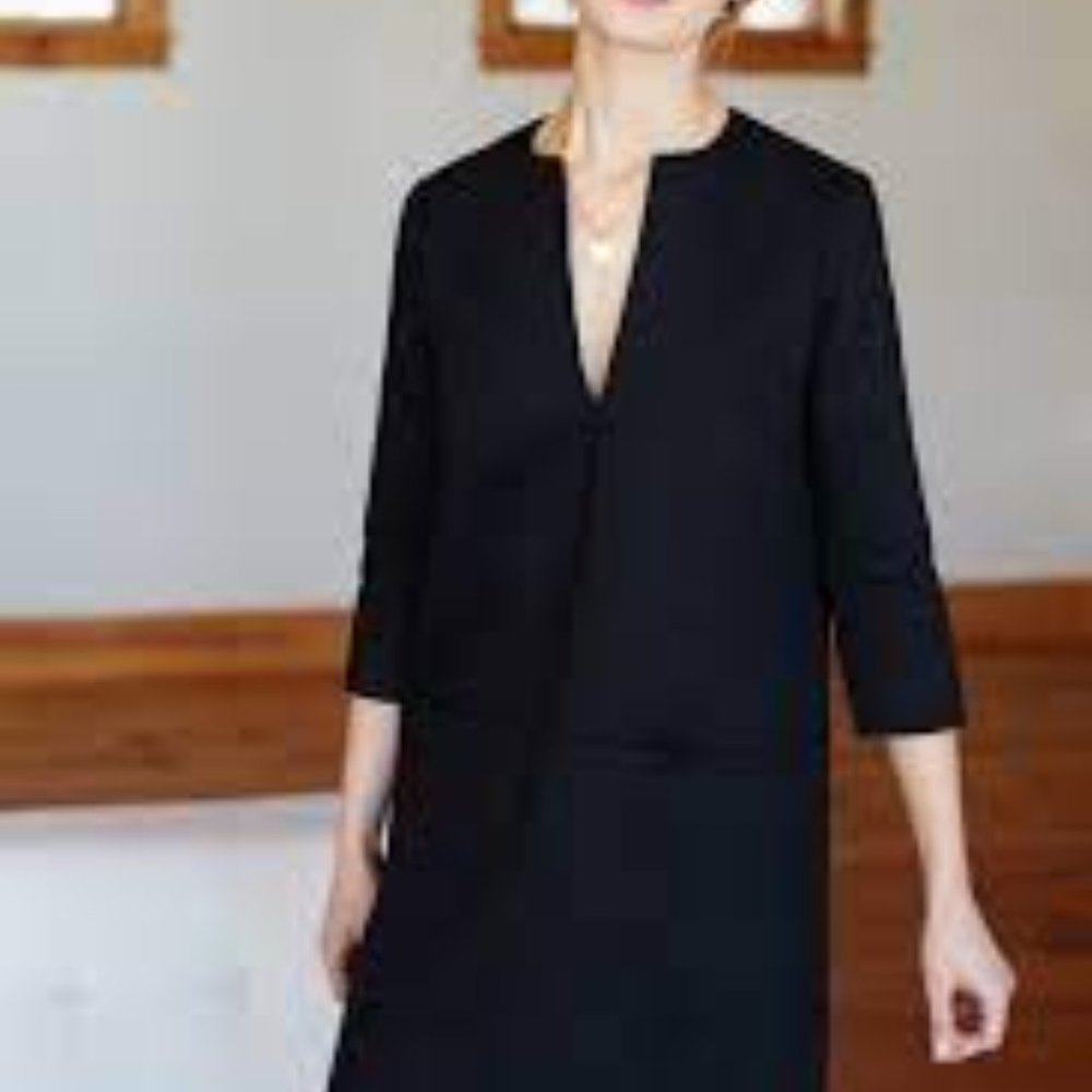 Emerson Fry Black Long-Sleeved Mod Dress - Size Small